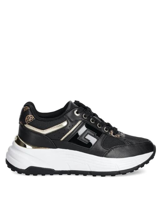 Guess Black Sneakers Mit Logo-Schild