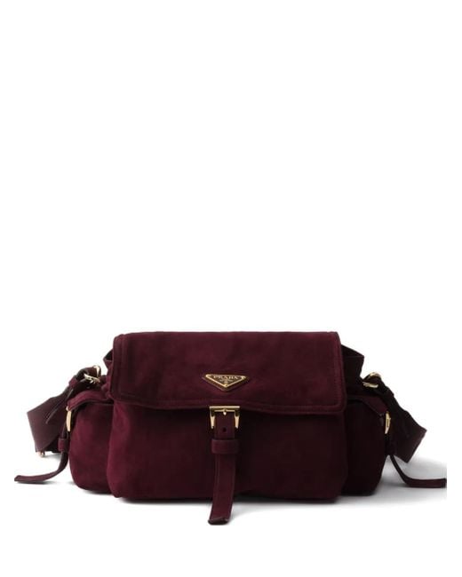 Prada Purple Mittelgroße Explore Schultertasche