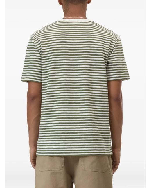 Closed Green Striped T-Shirt for men