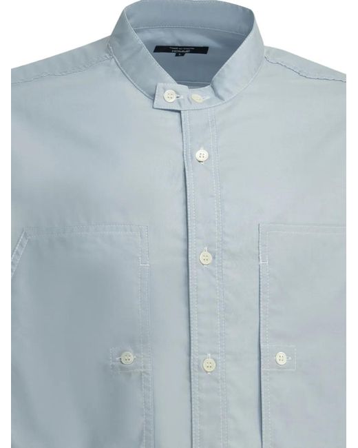 Comme des Garçons Blue Chemise À Col Officier Et Poche Plaquée for men