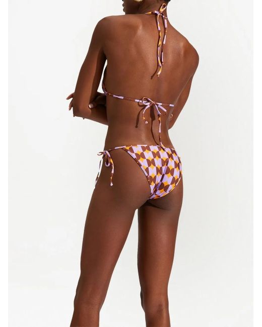 LaDoubleJ Red Bas De Bikini À Bonnets Triangles