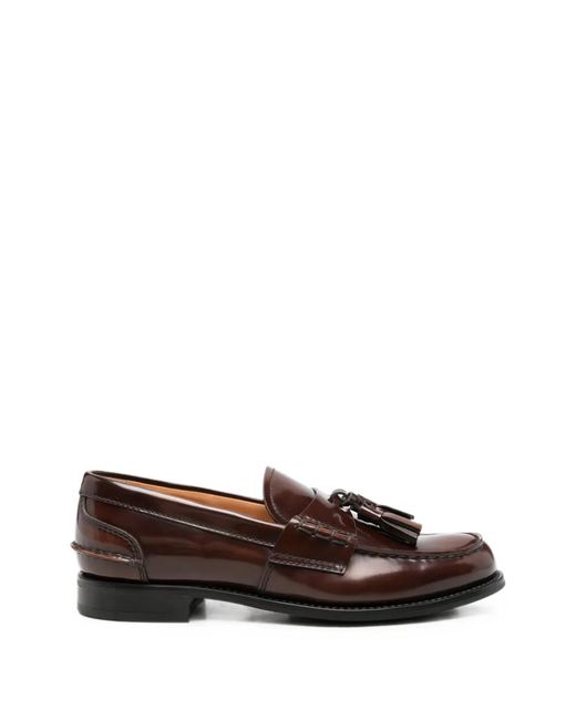 Church's Brown Tassel Leather Loafers