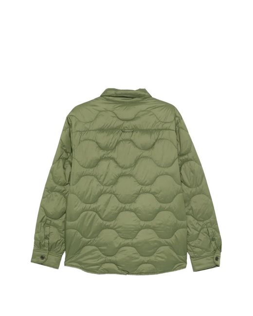 Paul Smith Green Quilted Packable Buttoned Jacket for men