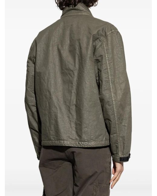 Stone Island Green Compass-Motif Jacket for men