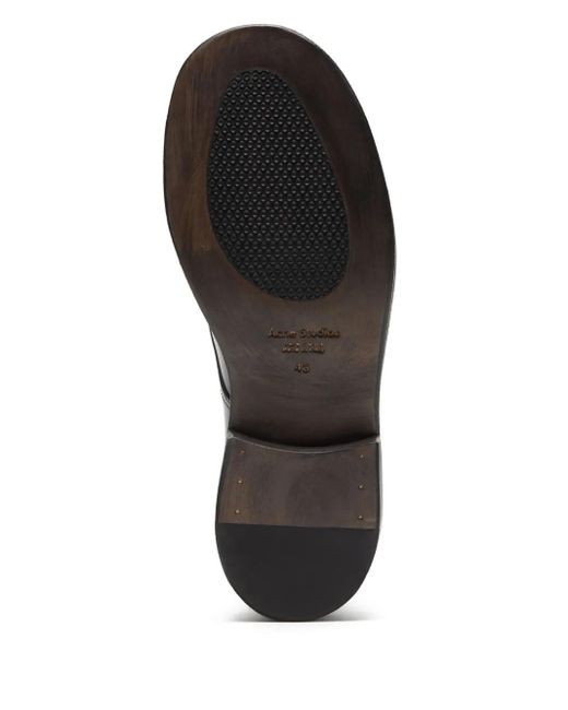 Acne Black Leather Derby Shoes for men