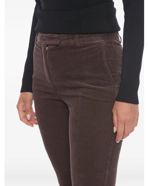 Ql2 Black Corduroy Cropped Trousers