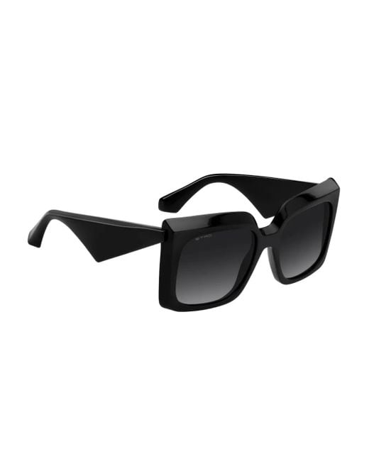 Etro Black Angular-Frame Sunglasses