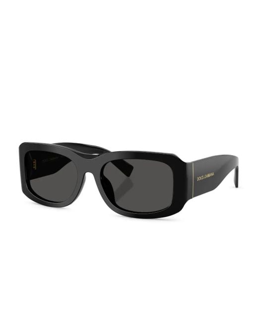 Dolce & Gabbana Black Rectangle-Frame Sunglasses for men