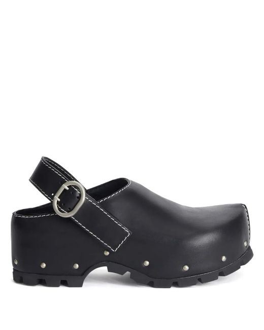 Jil Sander レザークロッグサンダル Black