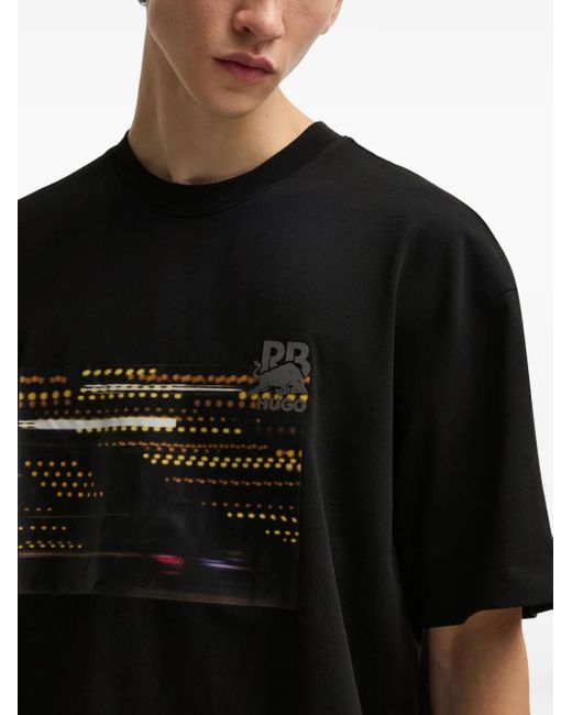 メンズ HUGO グラフィック Tシャツ Black
