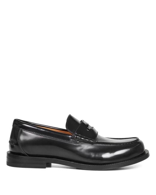 Gucci Black Logo-appliqué Loafers for men