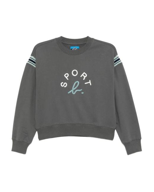 SPORT b. by agnès b. Gray Cropped Sweatshirt