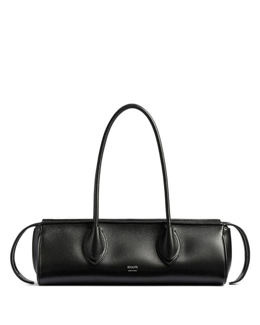 Khaite Black Donna Leather Shoulder Bag
