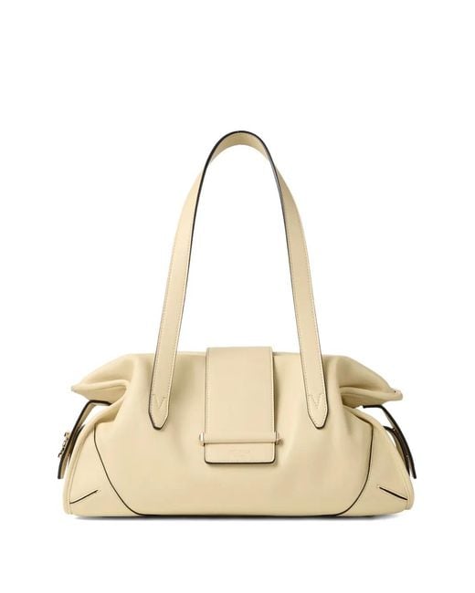 Jimmy Choo Natural Medium Bar Holdall Bag