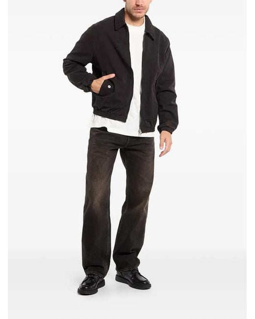 AllSaints Black Holman Ramskull Zip-Up Elasticated-Hem Jacket for men