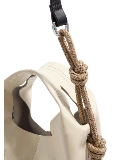 Bimba Y Lola Natural Knot Leather Mini Bag