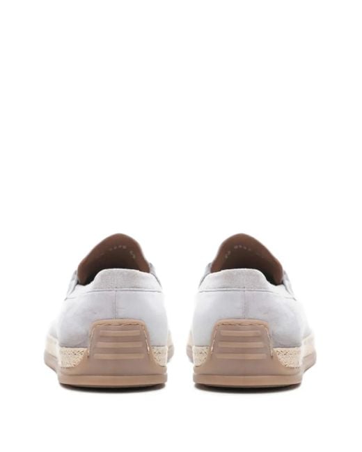 メンズ Poche Paris スエード ローファー White