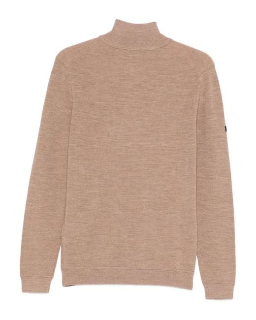 Superdry Brown Zip-Neck Sweater for men