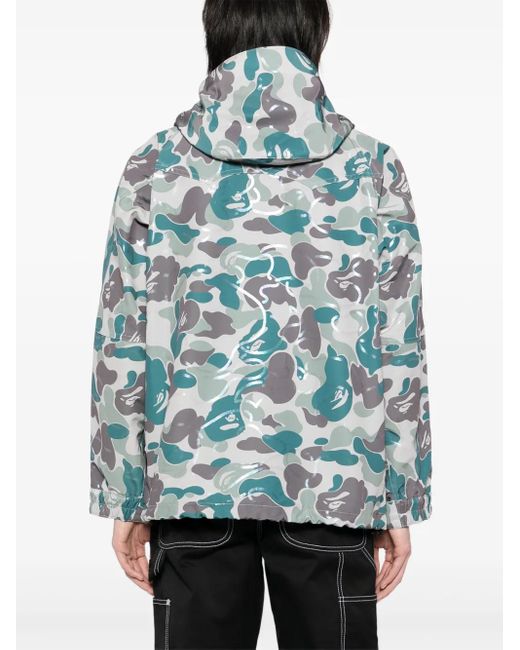 A Bathing Ape Blue Camouflage Print Sport Jacket for men
