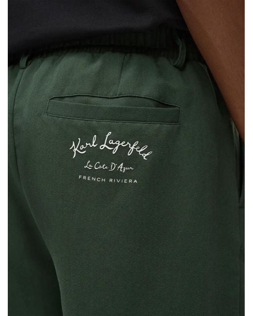 Karl Lagerfeld Green Côte D'Azur Shorts for men