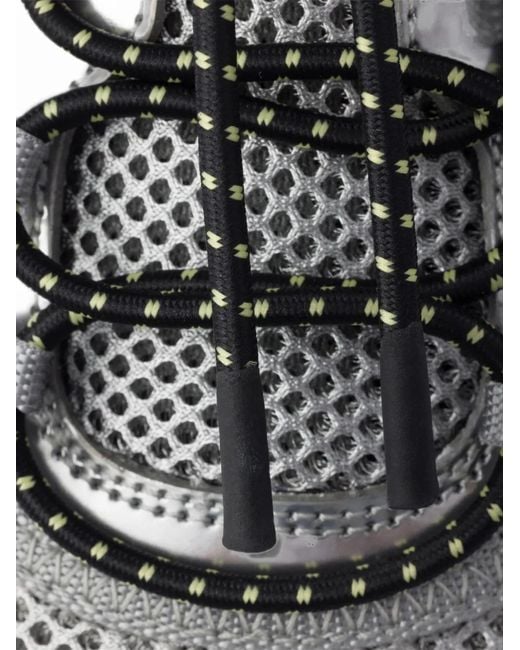Prada White Speedrock Mesh-Fabric And Metallic-Leather Sneakers for men