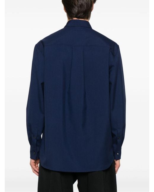 Marni Blue Colourblock Shirt for men