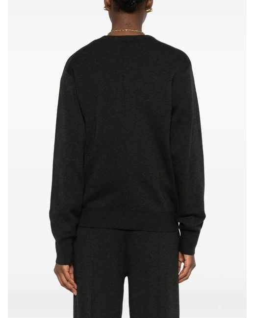 Totême Black Crew-Neck Sweater