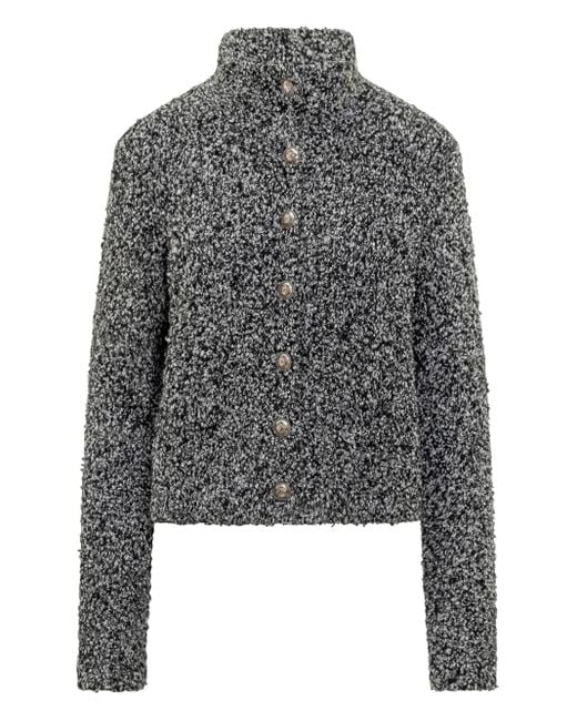 Ba&sh Gray Carla Buttoned Cardigan