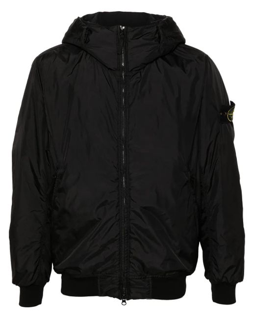 メンズ Stone Island コンパスバッジ ウインドブレーカー Black