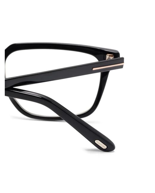 Tom Ford Black Rectangular-Frame Glasses