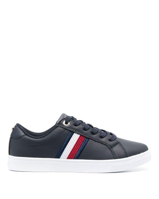 Tommy Hilfiger Essential Stripes Lace-up Sneakers in Blue | Lyst