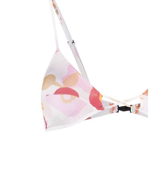 Clube Bossa Pink Apfel Floral-print Bikini Top