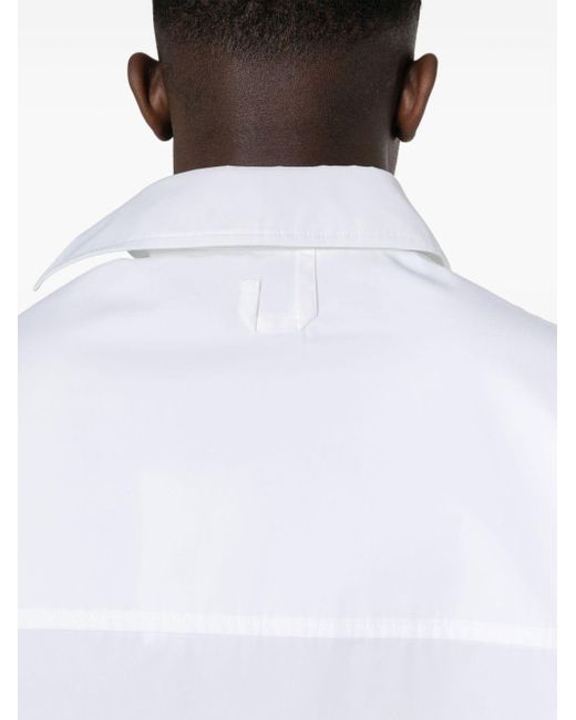 Camisa de popelina Cuadro Jacquemus de hombre de color White