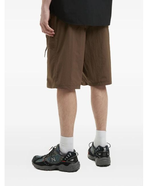 Alpha Industries Brown Logo-Patch Bermuda Shorts for men