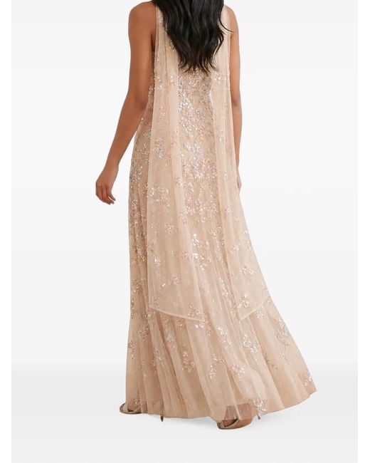 Needle & Thread White Forget-Me-Not Strapless Gown