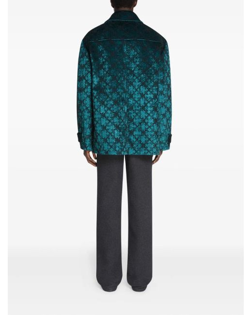 Dries Van Noten Blazer Met Enkele Rij Knopen in het Green voor heren