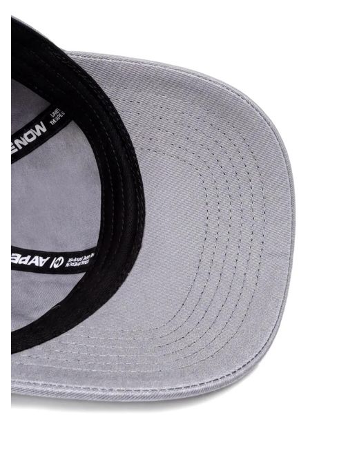 Aape By A Bathing Ape Gray Logo-Embroidered Baseball Cap for men