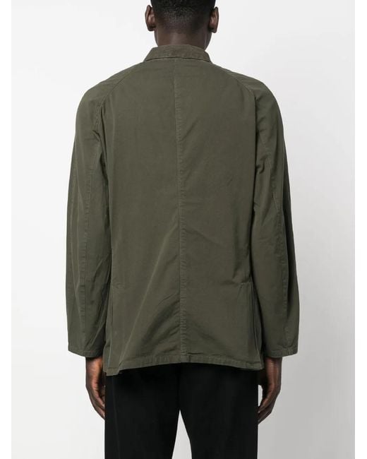 メンズ Barbour スプレッドカラー シャツジャケット Green
