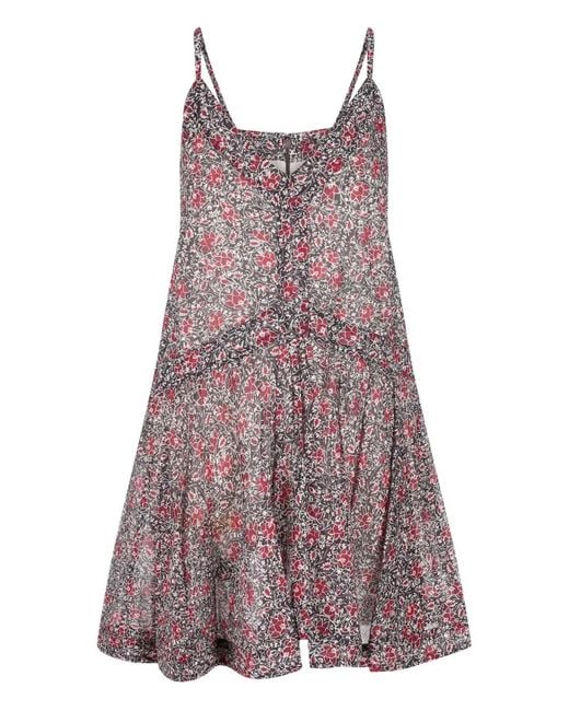 Isabel Marant Purple Floral-Pattern Top