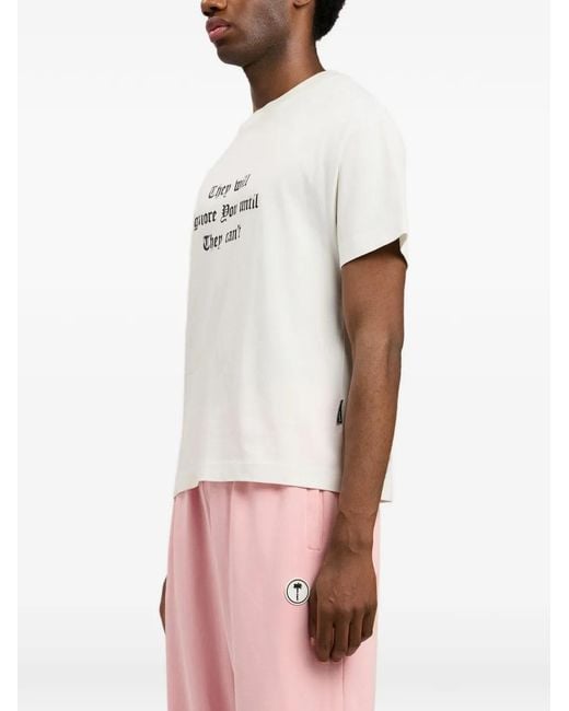 Palm Angels White Statement T-Shirt for men