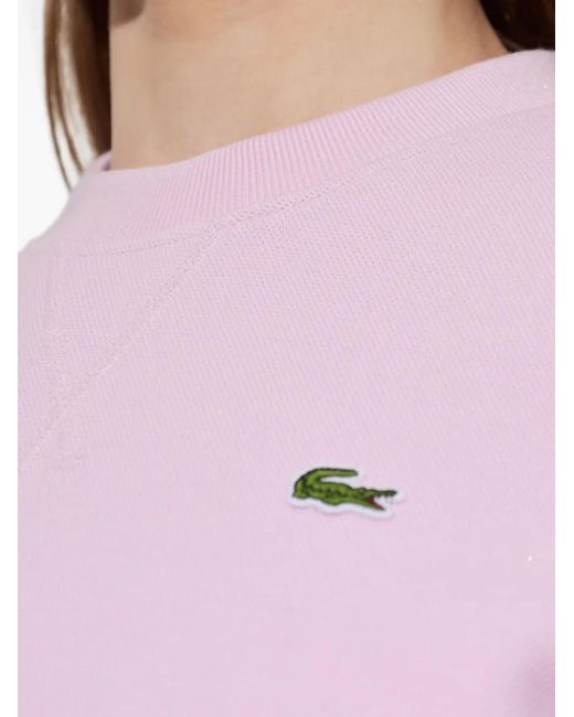 Sweat À Patch Logo Lacoste en coloris Pink