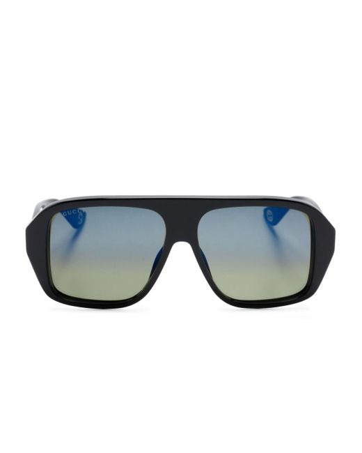 Gucci Blue Oversize-frame Sunglasses