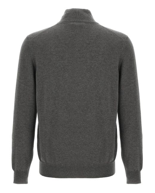 Brunello Cucinelli Gray Cashmere Turtleneck Sweater for men