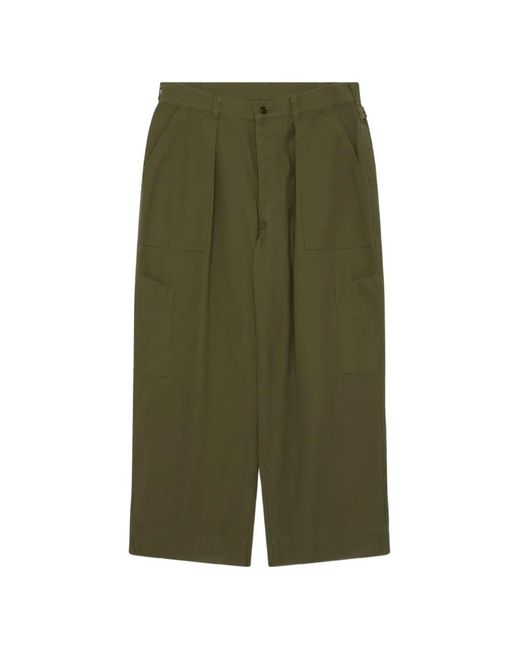 A.PRESSE Green Usaf Pleated Cargo Trousers for men