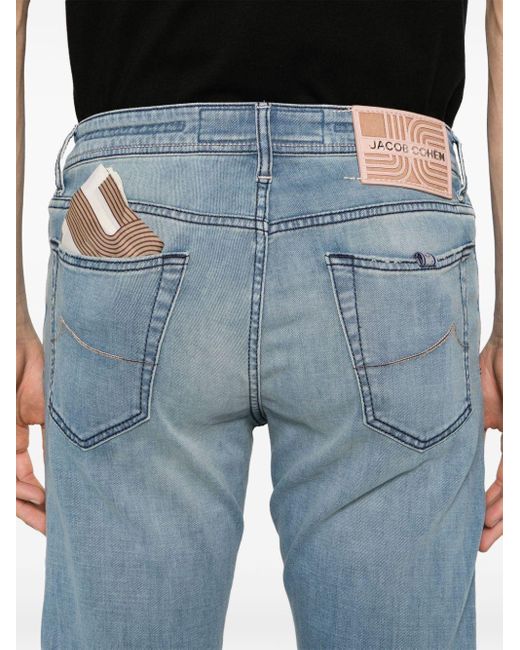 Jacob Cohen Blue Bard Fast Mid-rise Slim-fit Jeans for men
