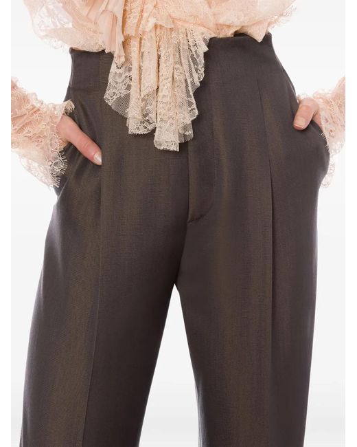 Alberta Ferretti Brown Trousers