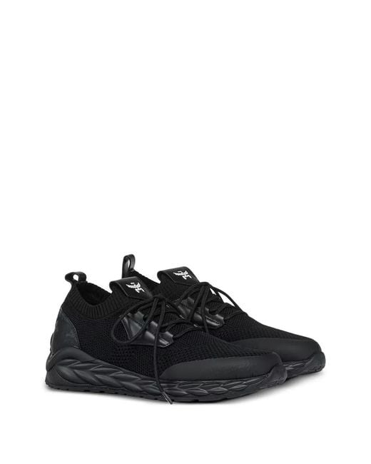 MCM Black Knit Panelled Sneakers for men