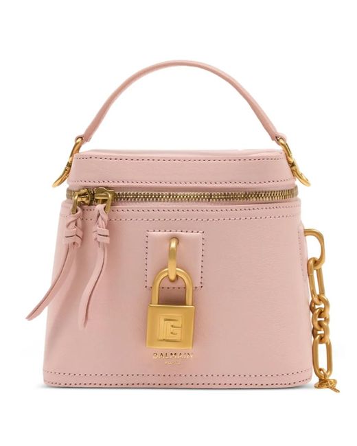 Balmain Pink Pulse Vanity Padlock Tote Bag
