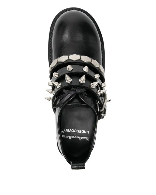 Undercover Black X Love Gaite Studded Derby Shoes for men