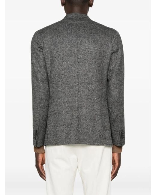Tagliatore Doppelreihiges Sakko mit diagonalem Muster in Gray für Herren